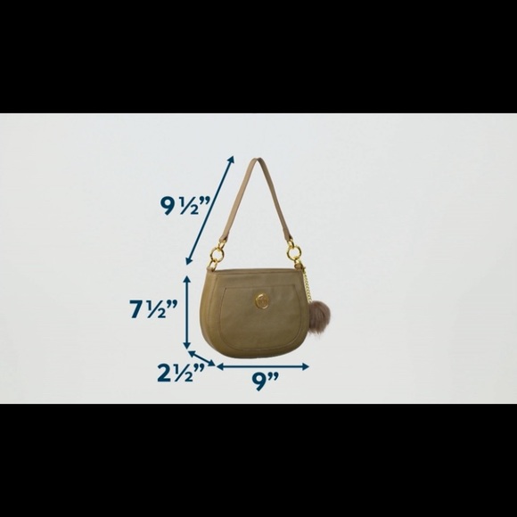 NWT - JOY Chic Bag with Pompom Plus RFID Tech & Anti-microbial. Navy - Picture 3 of 4